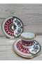 Handmade 4 Piece Porcelain Turkish Coffee Cup Set for 2 People Apollo Series - 2