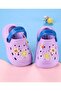 قباقيب بحزام خلفي وتطريز زهور - أرجواني
