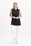 Navy Blue-Basic Zero Sleeve Undershirt Tunic - 2