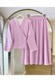 Women's Skirted Kimono Set Pink Tetesure Set Bottom Top Set - 6