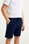 Kids French Terry 100% Cotton Shorts - Navy - 3