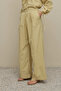 Multi Pleated Voile Trousers Light Yellow - 2