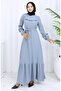 Ruffle Belted Dress 2116-03 Green - 2