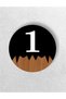 Site -Apartment Hotel Office Door Number -Round Black Composite - Wooden Apartment Door No: 1 One