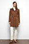 Hooded Cape Detailed Coat Taba 3109 - 4