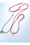 Dragonfly Figured Tassel Detailed Red String Necklace and Anklet Set - 2