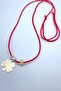 Twisted Rope Necklace with Pearl and Clover Figures - 2