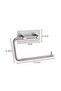 Toilet Paper Roll Holder Adhesive Double Rod Stainless Steel Chrome Color - 4