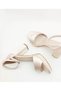Skin Color Thick Heel Platform Sole Satin Women's Evening Dress Shoes - 2