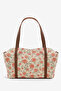 Red Floral Canvas Cover Bowling Shoulder Bag 270 - 2