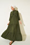 Women's Long Hijab Dress D.Khaki 1002 - 3