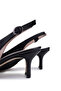 Women's Genuine Leather Black Leather Heeled Shoes - 4