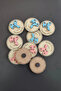 Children's Patterned Welcome Wooden Baby Magnet with Bicycle Blue - 20 Pieces - 2