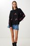 Women's Black Bow Detailed Knitwear Sweater Kh00103 - 2