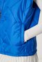 Women's Dark Blue Zipper Stand Collar Puffer Vest Mx00255 - 6