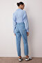 Light Blue High-Waisted Mom %100 Cotton Non-Stretch Jeans TWOSS23JE00067 - 4