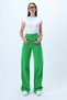 Women's Green 5 Pocket Gabardine Palazzo Trousers Alc-X14303 - 6
