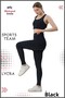 Women's Bottom Top Set Fitness Pilates Running Sportsman Slim Fit Leggings Double Pocket High Waist Lycra Black 3065 - 4