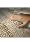 Natural Cotton Spaghetti Oval Mink 2-Piece Bath Mat Set Bathroom Rug Toilet Seat Set - 5
