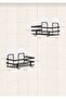 Adhesive 2Pcs Single Tier Black Shampoo Holder Washcloth Hanger Shower Shelf, Single Tier Matte Black Soap Dish - 2