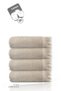 4-Piece Beige Jelena Bath Towel-70X140 Cm, 490 Gr, 100% Cotton, Suitable for Spa and Hotel Towels - 2