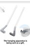 Golf Design Silicone WC Toilet Kitchen Cleaning Brush with Hook Gift White - 3