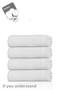 Set of 4 White Jelena Hand Towels - 50X90 Cm, 225 Gr, 100% Cotton, Spa and Hotel Towels - 3