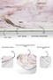 Set of 2 Pink Gold Gold Gold Motif Marble Patterned Modern Simple & Stylish 2-Piece Bathroom Mat Set - 4