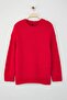 Wardrobe Essentials Kırmızı Yumuşak Dokulu Geniş Kalıp Basic Triko Kazak | TWOAW26KZ00073 - 5