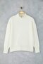 Wardrobe Essentials Ecru Wool Blended Wide Fit Soft Textured Knitwear Sweater |   Twoaw26Kz000630 - 5
