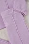 Lila Gül Aplikeli Düz Örme Kız Çocuk Dokulu Sweatshirt ve Eşofman Alt-Üst Takım TKDAW25AU00023 - 5