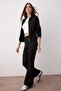 Siyah Reglan Kol Relaxed Üst Flare/ispanyol Paça Alt Esnek Örme Alt - Üst Takım TWOAW26AU00039