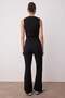 Siyah Flare İspanyol Paça Bootcut Dokuma Pantolon TOFAW19BB0581 - 4