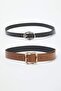 Black/Tan Double Pack Women's Belt Twoaw26Ke00007