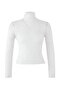 Ekru Fitted/Vücuda Oturan Reglan Kol Dantel Uzun Kollu Esnek Örme Bluz TWOAW26BZ00048 - 5