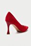 Genuine Leather Mb970-Kr Women's Thin 9 cm Heels Red Suede Stiletto & Heels Shoes - 3