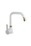 Venita Matte White Gold Sink Faucet Brass 360 Degree Movable with Aerator Siera - 3