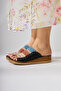 Genuine Leather Joelle Black Comfort Laser Cut Women's Slippers - 5