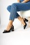 Yupin Black Metal Detail Closed-Toe Women's Heeled Shoes - 4