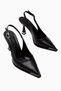 Vita Black Stone-Detail Closed-Toe High-Heel Women's Shoes