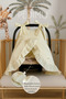 Winter Pique Fabric Soft Color Ruffle Detailed Stroller Cover
