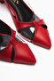 Fenja Red Transparent Edge Low Heeled Shoes - 3