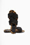 Nihaal Black Cross Strap Flat Sole Women's Slippers - 6