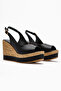 Jenny Black Wedge Heeled Women's Shoes - 3