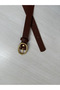 4 Pack Fırsat Product Gold Oval Buckle Women's Trouser Belt, Shirt Belt, Coat Belt, Dress Belt - 8
