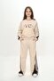 Children's Striped 100% Cotton Garnished Oversize Tracksuit Set-297