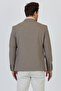 Tadic Men's Beige Patterned Stretching Fabric Slim Fit Cover Pocket Half Lining 4 Season Blazer Jacket - 7