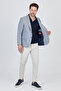 Antony Men's Light Navy Blue-Grey Knitted Fabric Stretching Sports Blazer Jacket - 7
