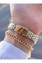 Retro Vintage Series Steel Cord Water Resistant Women Wrist Watch+Bracelet Bdk.13868.5 - 3