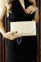 Elegant Evening Dress Handbag with Leather Satin Chain Strap and Magnetic Closure Inner Pocket - 7